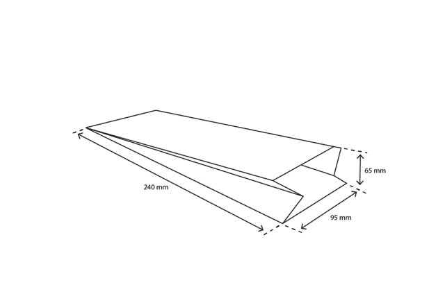 Snackzakken papier (1.5 ons) 9,5x6,5x24 cm wit 45gr (2.400 stuks) [TK-9987483]