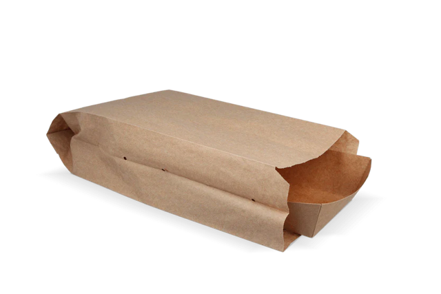 Snackzakken geperforeerd papier (1 pond) 14x8x32 cm kraft 50gr (1.200 stuks) [TK-9987486]
