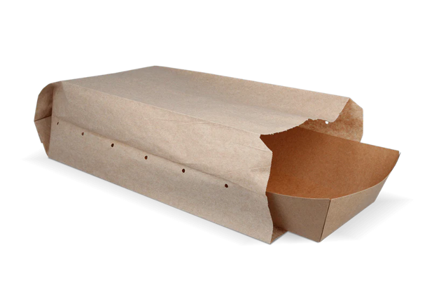 Snackzakken geperforeerd papier (3 pond) 16x10x36 cm kraft 50gr (900 stuks) [TK-9987490]