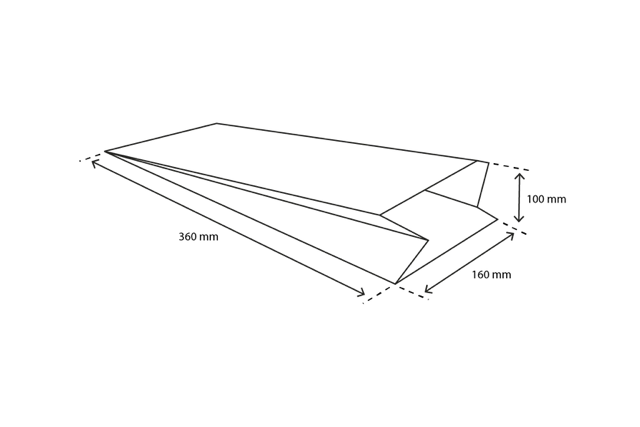 Snackzakken geperforeerd papier (3 pond) 16x10x36 cm wit 45gr (1.000 stuks) [TK-9987491]