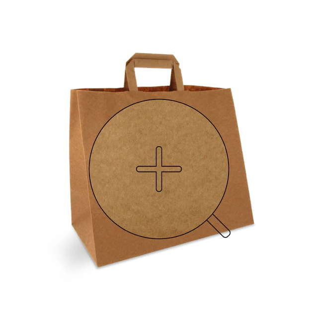 Draagtassen Papier 32x17x27cm Bruin (250 stuks) [TK-9987495]
