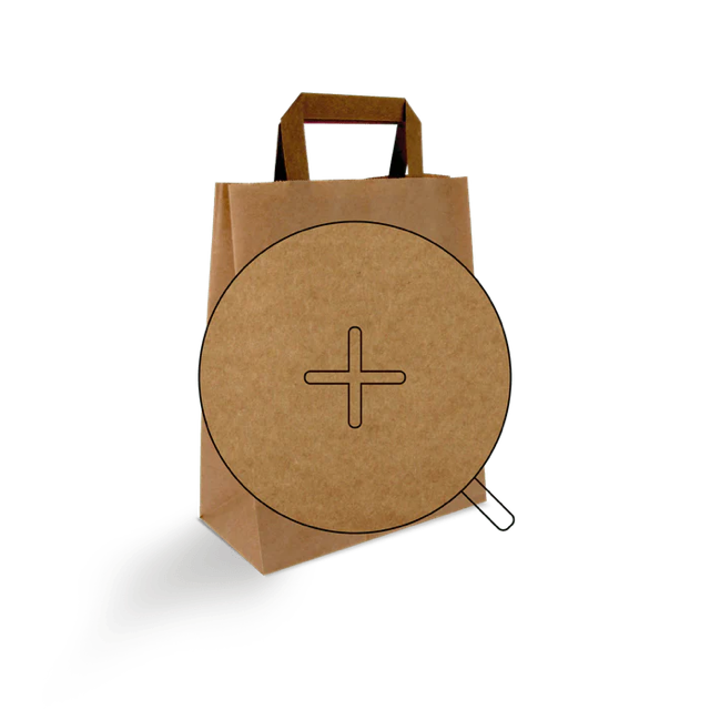 Draagtassen Papier 22x10x28cm Bruin (250 stuks) [TK-9987499]