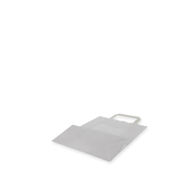 Draagtassen Papier 22x10x28cm Wit (250 stuks) [TK-9987500]