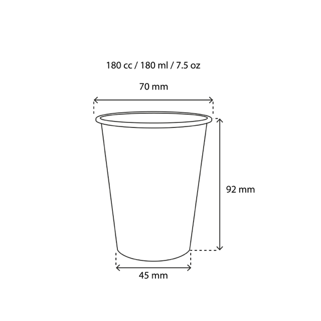 Koffiebeker 180cc 7.5oz Ø7 cm Schotse ruit scotty (2.500 stuks) [TK-9987555]