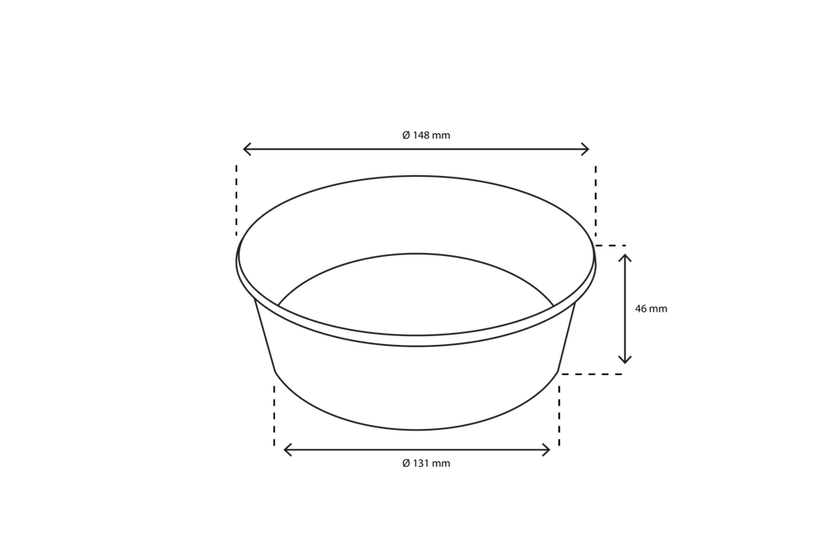 Salade Poke Bowl 500ml 20oz Ø14,8x4,6cm kraft (300 stuks) [TK-9987582]