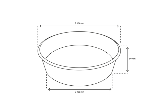 Salade Poke Bowl 900ml 30oz Ø18,4x5cm wit (300 stuks) [TK-9987586]