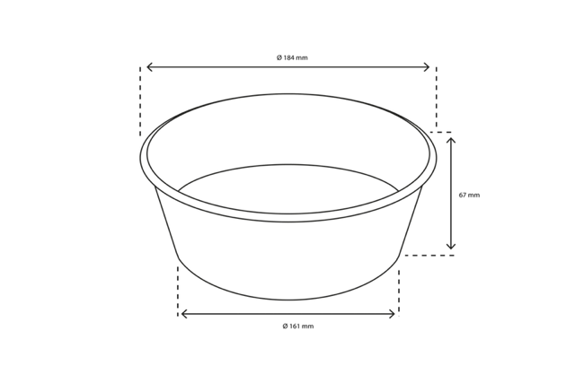 Salade Poke Bowl 1300ml 40oz Ø18,4x6,7cm kraft (300 stuks) [TK-9987591]
