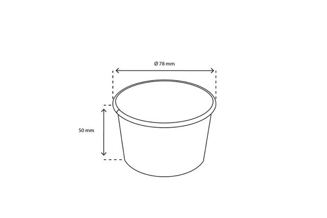 Ijsbeker karton 120ml Ø7,8cm 4oz GELATO (1.000 stuks) [TK-9987600]