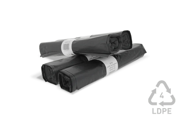 Vuilniszakken 60 liter 60x80cm 20 rollen met 20 zakken grijs (400 zakken) [TK-9987664]