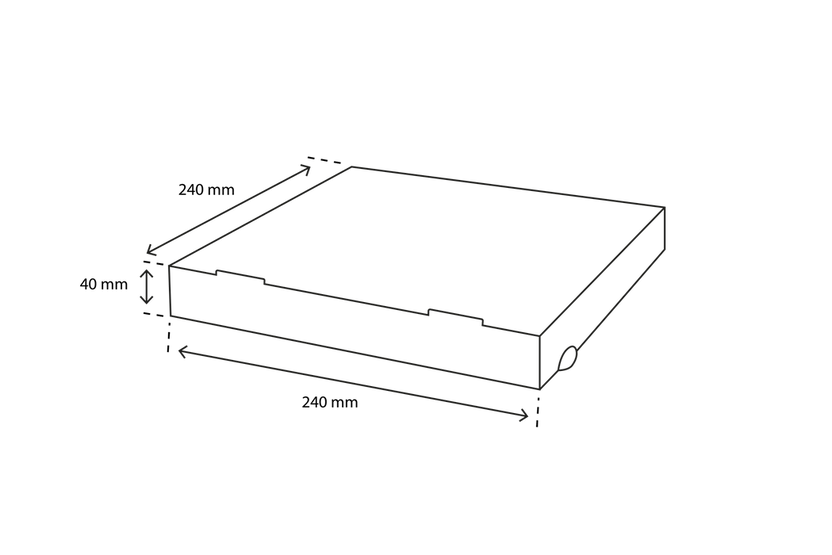 Pizzadozen 24x4x24cm kraft bruin (100 stuks) [TK-9987693]