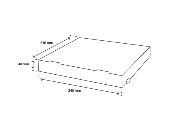 Pizzadozen 24x4x24cm kraft bruin (100 stuks) [TK-9987693]