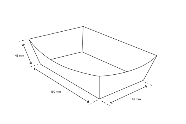 Frietbakjes A14 kraft/wit (400 stuks) [TK-9987894]