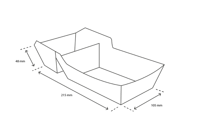 Frietbakjes A22 (A9+1) kraft/wit (400 stuks) [TK-9987897]