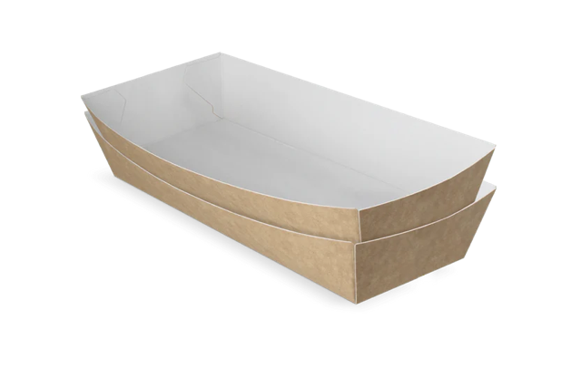 Frikandelbakjes A18 kraft/wit (400 stuks) [TK-9987960]