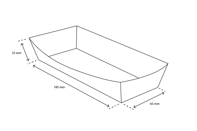 Frikandelbakjes A18 kraft/wit (400 stuks) [TK-9987960]