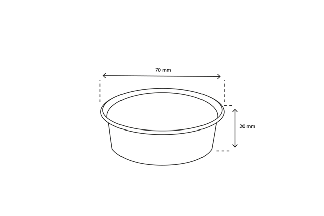 Rond bakje PP 50cc Ø7 cm Transparant (1.000 stuks) [TK-9987975]