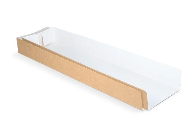 Panini tray 7x3x28 cm kraft/wit (1.000 stuks) [TK-9988130]