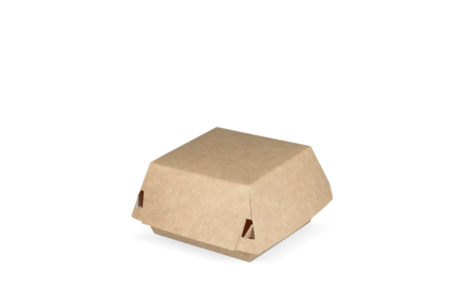 Hamburgerbakje 9x7x9 cm kraft/wit (400 stuks) [TK-9988134]