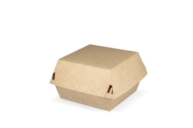Hamburgerbakje 10,5x8,5x10,5 cm kraft/wit (400 stuks) [TK-9988135]