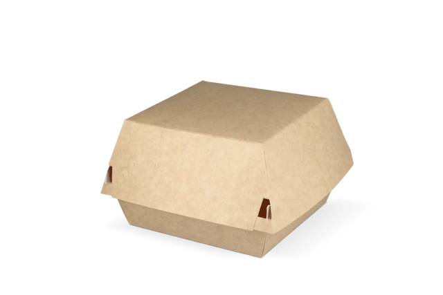 Hamburgerbakje 12x10x12 cm kraft/wit (400 stuks) [TK-9988136]