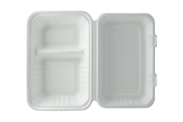 Menubox 2-vaks suikerriet 16x6,5x23 cm (500 stuks) [TK-9988191]