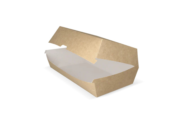 Hotdog box 20x10x8cm kraft/wit (300 stuks) [TK-9988287]