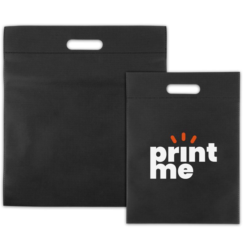 Draagtassen Non-Woven Zwart 30x40 cm (400 stuks) [FP-DNW023]