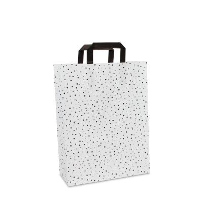 Kraft Draagtassen Bubble 26+12x35 cm Wit (250 stuks) [FP-DPL070]