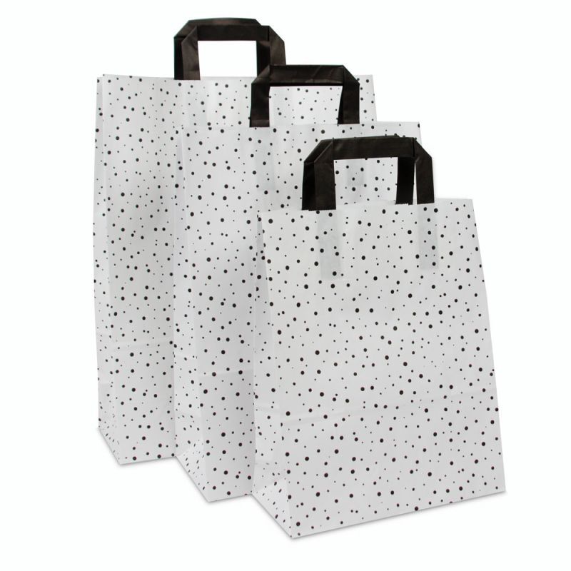 Kraft Draagtassen Bubble 32+12x40 cm Wit (250 stuks) [FP-DPL071]
