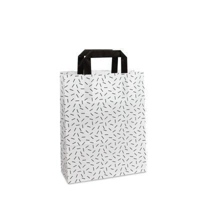 Kraft Draagtassen Sprinkle 22+10x28 cm Wit (250 stuks) [FP-DPL072]
