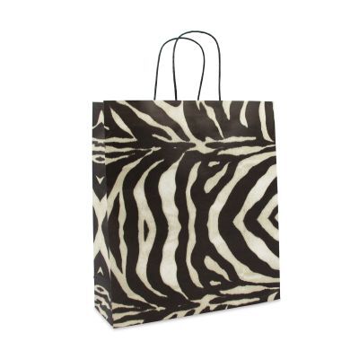 Papieren Draagtassen Zebra 36+12x41 cm (150 stuks) [FP-DPT029]