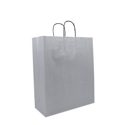 Papieren Draagtassen Zilver 35+14x41 cm (250 stuks) [FP-DPT074]