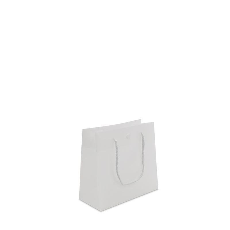 Plastic Draagtassen met Drukknoop 16+8x16 cm Frosted (250 stuks) [FP-DQC002]