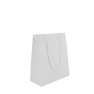 Plastic Draagtassen met Drukknoop 20+10x25 cm Frosted (200 stuks) [FP-DQC003]