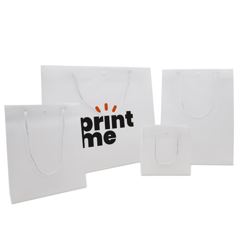 Plastic Draagtassen met Drukknoop 26+10x35 cm Frosted (100 stuks) [FP-DQC007]