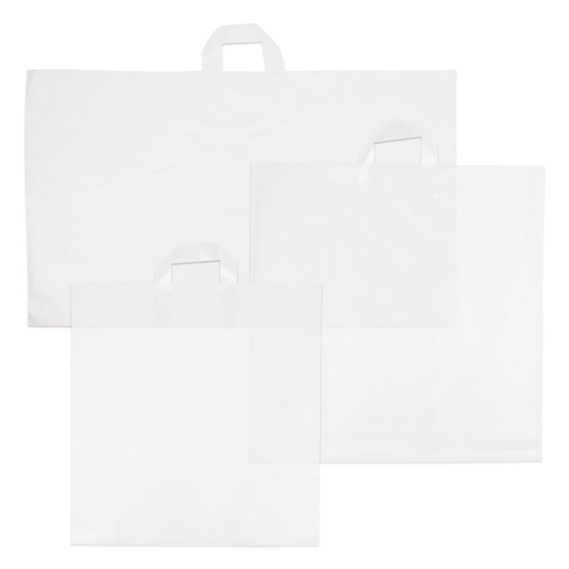 Plastic Draagtassen Frosted 50x50+2x5 cm (250 stuks) [FP-DQL003]