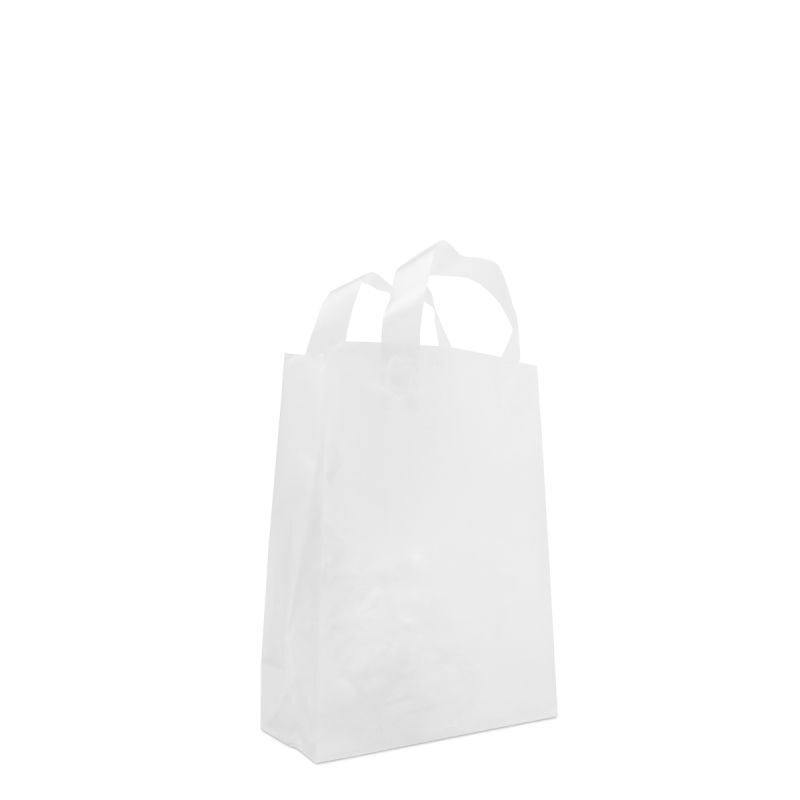 Plastic Draagtassen Frosted 22+10x30 cm (250 stuks) [FP-DQL005]
