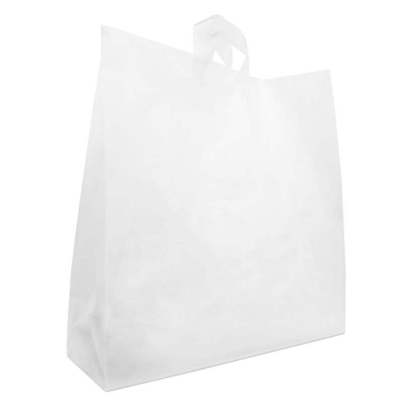Plastic Draagtassen Frosted 45+18x48 cm (250 stuks) [FP-DQL007]