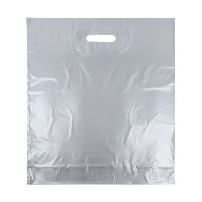 Plastic Draagtassen Zilver 45x50+2x4 cm (500 stuks) [FP-DQU017]