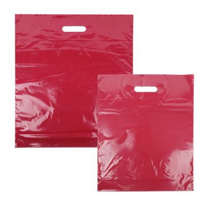 Plastic Draagtassen Bordeauxrood 45x50+2x4 cm (500 stuks) [FP-DQU019]