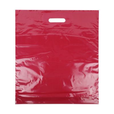 Plastic Draagtassen Bordeauxrood 45x50+2x4 cm (500 stuks) [FP-DQU019]