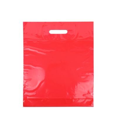 Plastic Draagtassen Rood 35x44+2x4 cm (400 stuks) [FP-DQU198]