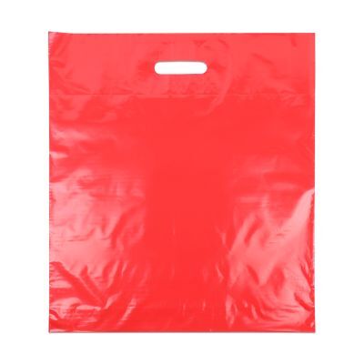 Plastic Draagtassen Rood 45x50+2x4 cm (400 stuks) [FP-DQU203]