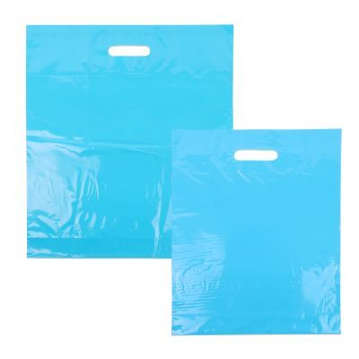 Plastic Draagtassen Blauw 45x50+2x4 cm (400 stuks) [FP-DQU204]