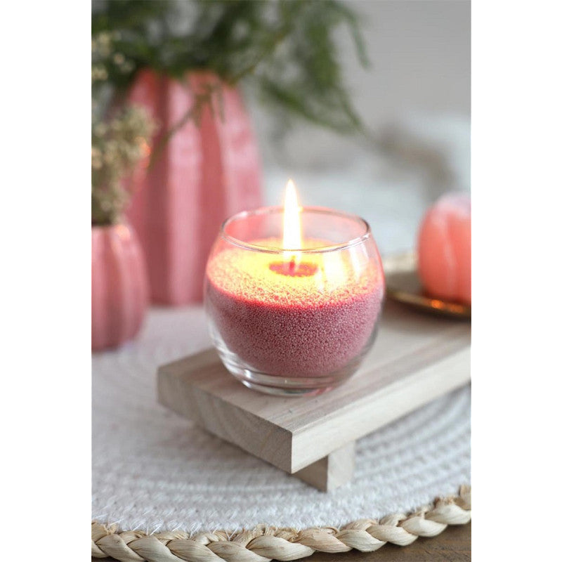 Pearlsand kaars 400gr roze (6 stuks) [IFS-32729]