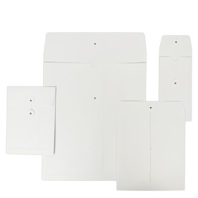 Papieren invoice holders met Japanse sluiting 35x40+2x1,25 cm Wit (100 stuks) [FP-JGB004]