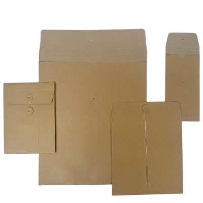 Papieren invoice holders met Japanse sluiting 16,5x23+2x1,25 cm Bruin (100 stuks) [FP-JGB006]
