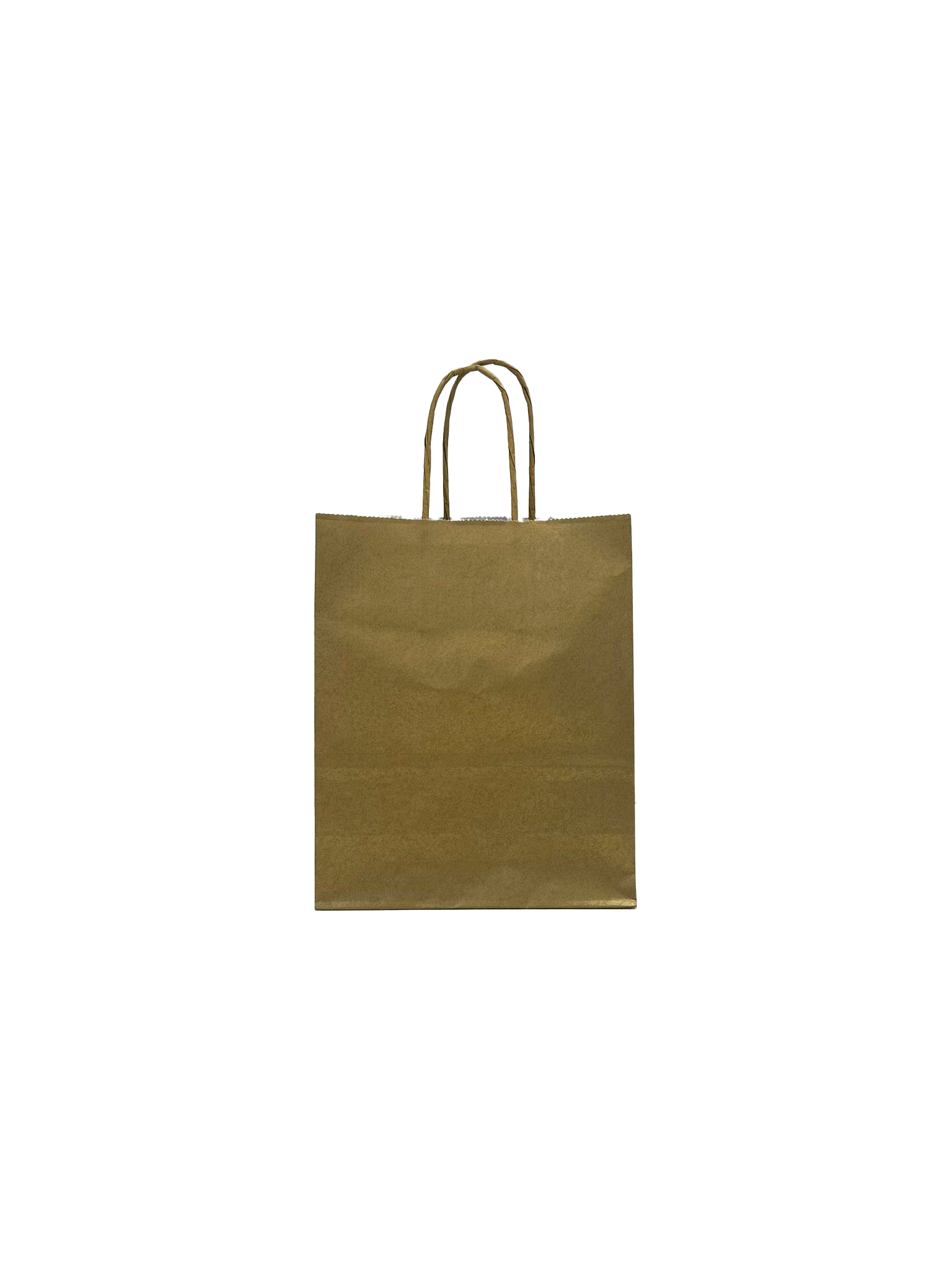 Draagtassen Papier Goud 18+8x22cm Kraft Papier 90 grams (50 stuks) [PAM1822GO]