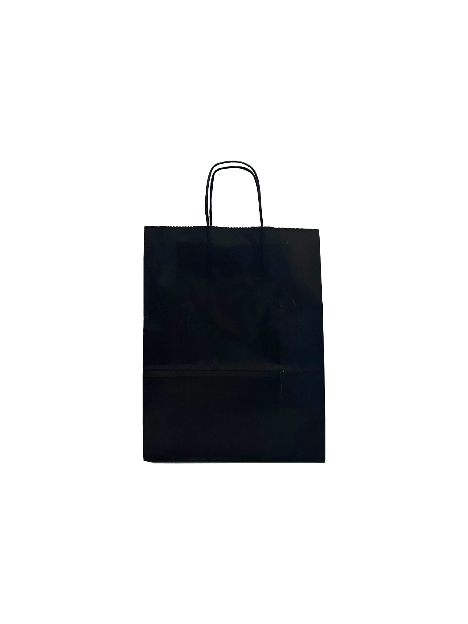 Draagtassen Papier Zwart 24+12x31cm Kraft Papier 100 grams (50 stuks) [PAM2231BK]