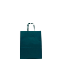 Draagtassen Papier Donkergroen 22+10x31cm Kraft Papier 90 grams (50 stuks) [PAM2231DKGR]